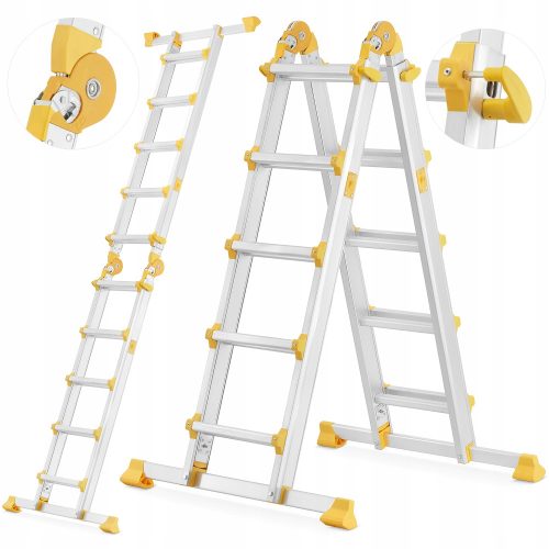 Higher ladder 5.9 m aluminum 1 x 4 up to 150 kg