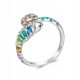  Fraise adjustable ring silver S925 Chameleon