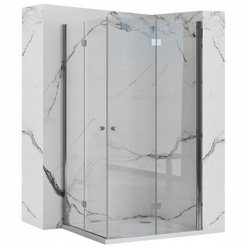 Rea FOLD shower cubicle, folding doors, 80 x 80 cm