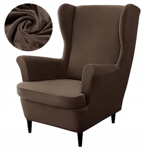 Chair cover Domidekor armchair cover, brown