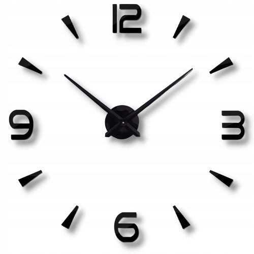 Clock for home Fluffy black wall clock, 130 cm