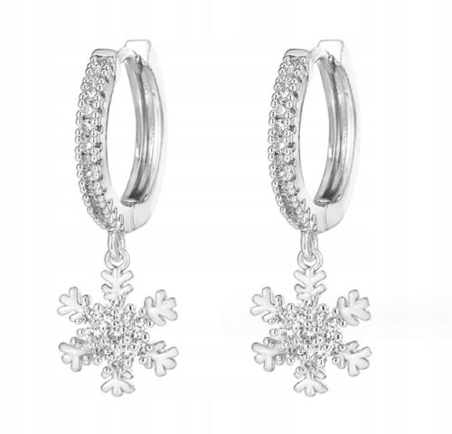  CHRISTMAS HOOP EARRINGS SNOWFLAKES CHRISTMAS