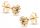  GOLD HEART STUD EARRINGS DIAMOND HEARTS 333