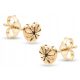  GOLD HEART STUD EARRINGS DIAMOND HEARTS 333