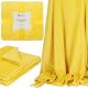 SOFT BLANKET PLUG SLEEVE FOR A Springos polyester blanket 220 cm x 200 cm in yellow tones