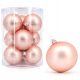  Glass Christmas balls 8 cm, pink matt