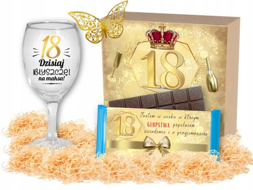 Cool, funny gadgets PACKED! Transparent glass + chocolate, gift for 18th birthday