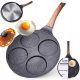  Vilde Black & Wood Frying Pan for Eggs and Pancakes, 26 cm, Granite