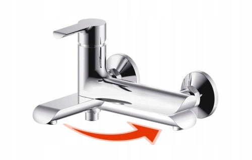 Single-lever wall-mounted bath and shower mixer Sea-Horse Yo! Chrome