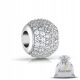  SILVER CHARMS BEAD FOR BRACELET WITH ZIRCONS 925