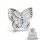  SILVER CHARM BUTTERFLY WITH ZIRCON BEADS 925