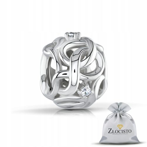  SILVER CHARM BEAD PENDANT FOR BRACELET 925 BALL