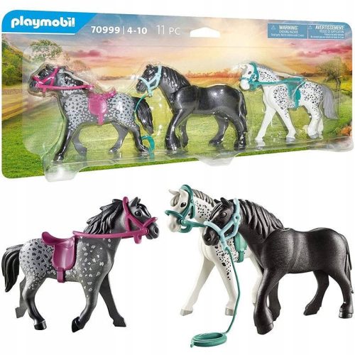  Playmobil Three Horses: Fries, Knabstrup and Andalusian Horse 70999