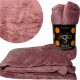 SOFT BLANKET PLUG SLEEVE FOR A Siglo microfiber blanket 130 cm x 170 cm in shades of pink