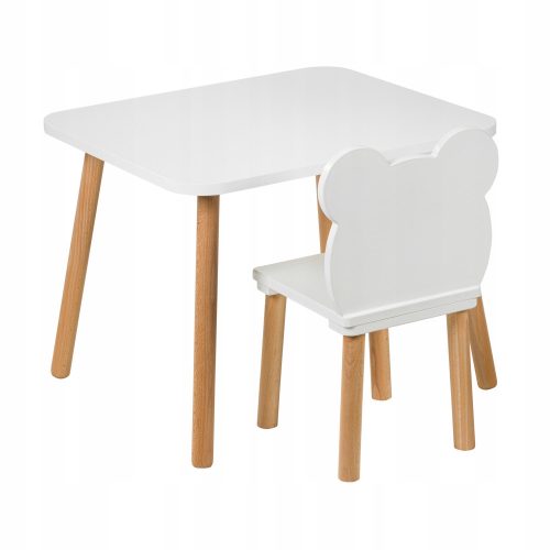  CHILDREN'S FURNITURE SET, TABLE 50x60 AND BEAR CHAIR