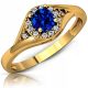  GOLD ENGAGEMENT RING 585 14K SAPPHIRE r19