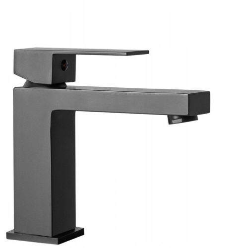 Rea Fenix black pedestal washbasin faucet