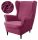 Chair cover Domidekor armchair cover, dark pink