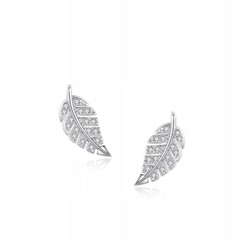  Fraise silver earrings S925 Leaves branches with zircons