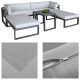 A set of garden and patio furniture Gockowiak metal Santo grey garden furniture set, 5 pieces.