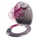 Toilet seats Stinnea Energy Stones toilet seat in pink, grey and silver tones, Duroplast