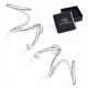  K421 Silver earrings delicate waves studs silver 925