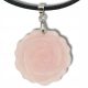  ROSE QUARTZ pendant, natural stone, rose flower, pendant, talisman