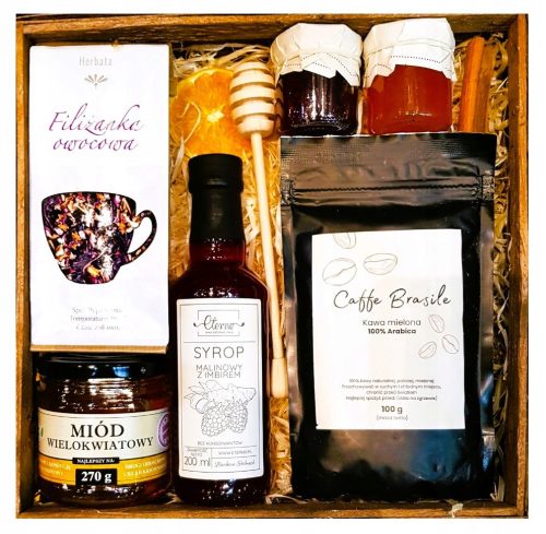  GIFT BASKET GIFT COFFEE HONEY JAM RASPBERRY FOR BIRTHDAYS