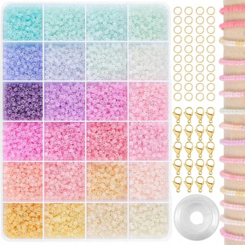  RUBY Set of Beads, 8000 Pieces, 3 mm, 24 Colors