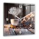 Clock for home Wallfluent wall clock, brown tones, 60 cm