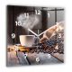Clock for home Wallfluent wall clock, brown tones, 60 cm