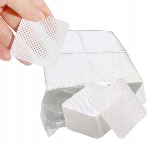  DUST-FREE COTTON PADS FOR HYBRID MANICURE PERFORATED DURABLE 500 pcs.