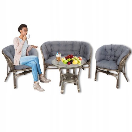 A set of garden and patio furniture Multi-Import Technorattan garden furniture set, 4 pieces.