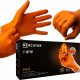 Gants MERCATOR gogrip en nitrile orange, taille M, 50 pièces.