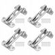 4 PIECES OF SPINDLE HOCK FOR PADLOCK CLOSURE, GALVANIZED