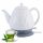  Traditional Ceramic Kettle Kamille 1.5 l, white