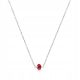  Silver necklace with ruby 925