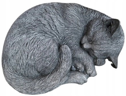  Garden decoration - a sleeping cat - a concrete figure