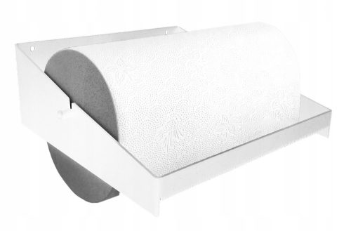 Wall holder for a large paper towel, white, durable