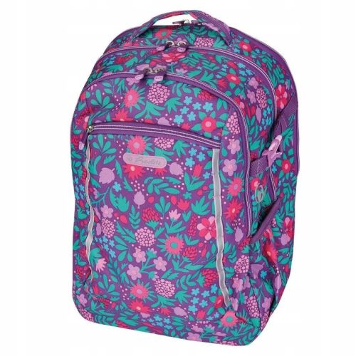  Herlitz school backpack with multiple compartments purple tones, blue tones, pink tones 24 l