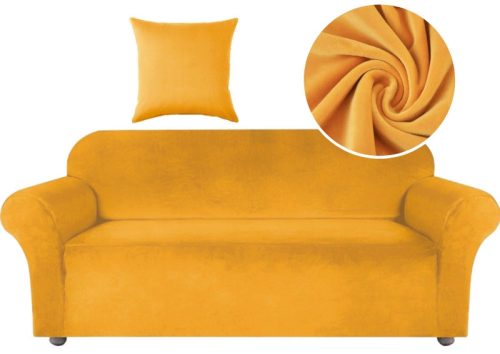 Chair cover Domidekor sofa (couch) cover, mustard