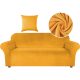 Chair cover Domidekor sofa (couch) cover, mustard