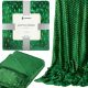 SOFT BLANKET PLUG SLEEVE FOR A Springos polyester blanket 150 cm x 200 cm in shades of green