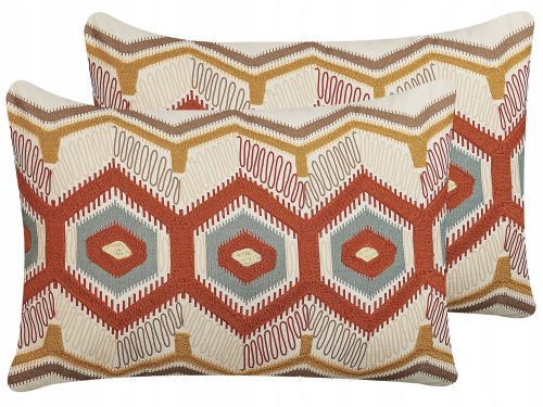 Pillow 2 cotton pillows 40 x 60 cm, multicolored