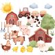 Decorative Wall Stickers Wall Stickers ANIMALS FARM COUNTRY 100x200cm FM1