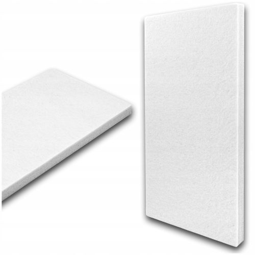 Acoustic ceiling wall panel made of polyester, white, 5 cm x 50 cm x 100 cm