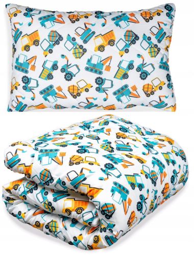  Quilt 100x135 and pillow 40x60 for a year-round children's set excavator