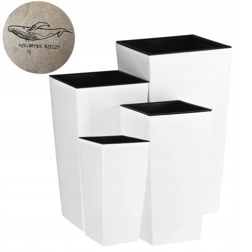  Whale Things flowerpot 20 cm x 20 x 38.1 cm, white plastic