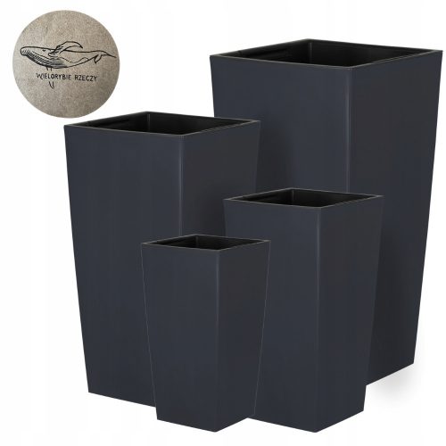  Flowerpot Whale Things 22.5 cm x 22.5 x 42 cm plastic black