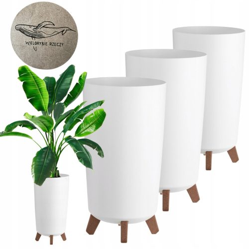  Flowerpot Whale Things 24 cm x 24 x 45 cm Diameter 24 cm Plastic white